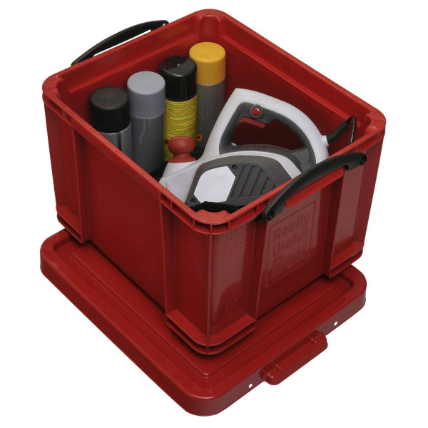 5060024803136 - Aufbewahrungsbox 35R 35 Liter mit Deckel für A4 Ordner Hängemappen außen 480x390x310mm Kunststoff rot 5060024803136 Really 