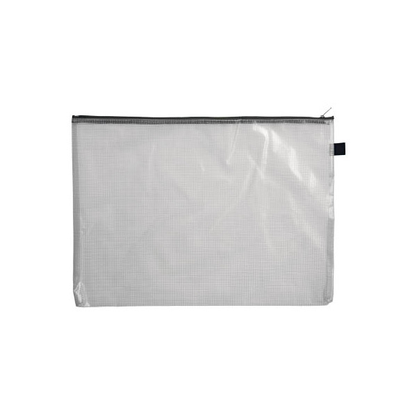 4250037413601 - Reißverschlußtasche Mesh Bag PVC B4 405x310mm farblos grün 4250037413601 FolderSys