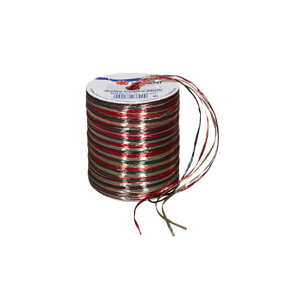 4009236037909 - Geschenkband Raffia 138-935 3mm x 50m glänzend rot braun grün 4009236037909 Präsent