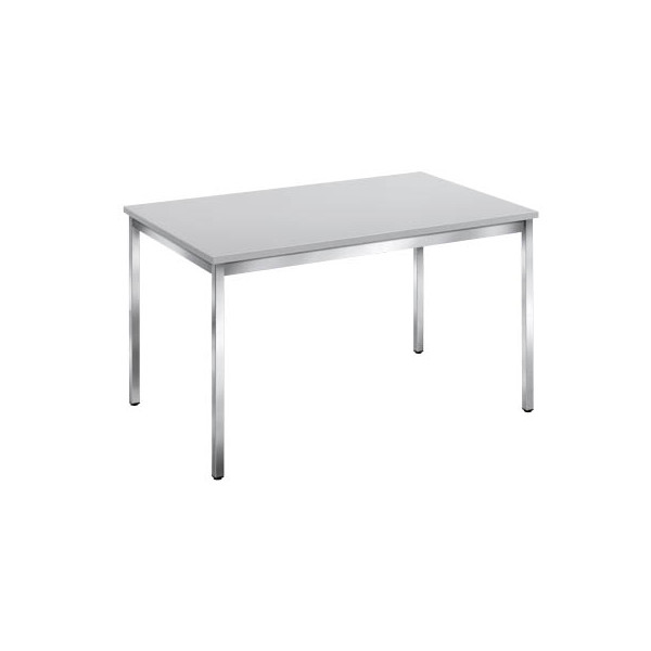 3700245512470 - Schreibtisch 25-T128RCG 65-130cm (H) 120x80cm (BxT) rechteckig grau   chrom 3700245512470 SODEMATUB