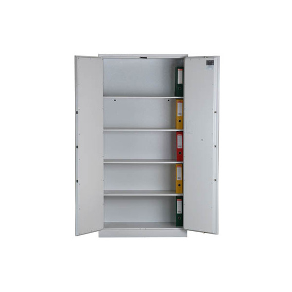 5901468313075 - Feuergeschützter Stahlschrank Sicherheitsstufe S1 BxTxH 1200x500x1950 mm Volumen 831 l 4 Böden 2-türig ral 7035 lichtgrau