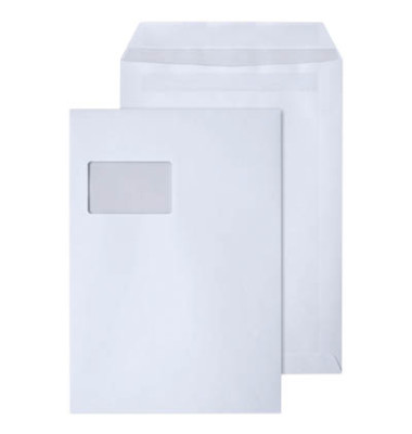 Versandtaschen C4 mit Fenster selbstklebend 100g weiß