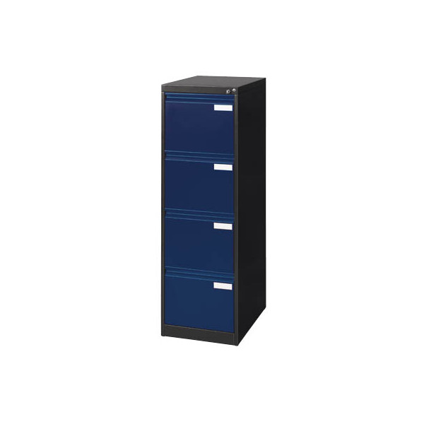 4025314218114 - CP C 2000 Acurado Hängeregistraturschrank anthrazit enzianblau 4 Schubladen 433 x 590 x 1357 cm