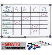 Whiteboard 2000 MAULpro, 6301084.SPR, 60x45cm, kunststoffbeschichtet, Aluminiumrahmen