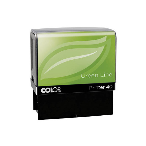 4044589362940 - COLOP Textstempel individualisierbar Printer 40 Green Line selbstfärbend schwarz mit Logo