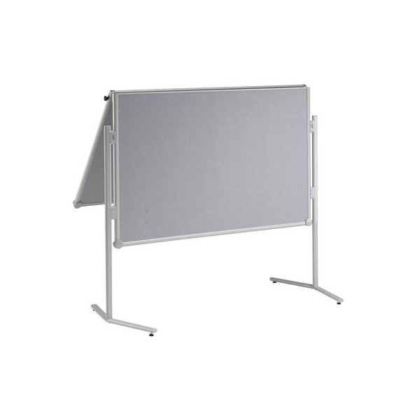 4002390024242 - Moderationstafel Pro 120x150cm Glasfaser + Glasfaser (beidseitig) pinnbar klappbar mit Rollen grau + grau 4002390024242 Ma