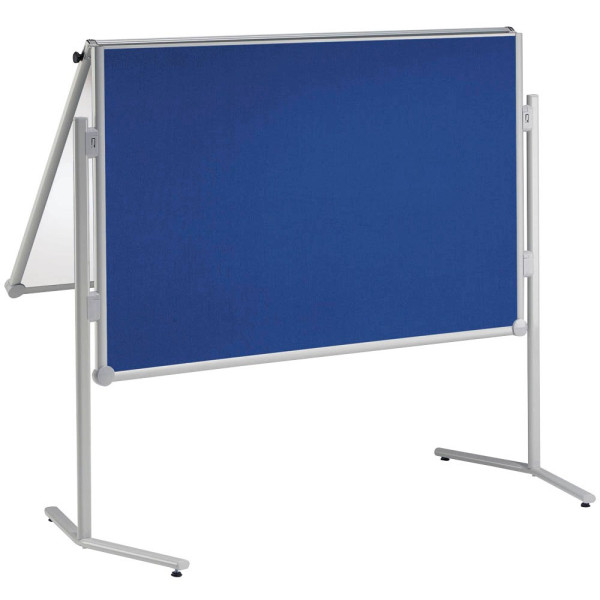 4002390024297 - Moderationstafel Pro 638 07 82 120x150cm Textil + Whiteboard (beidseitig) pinnbar klappbar beschreibbar magnetisch mit Ro