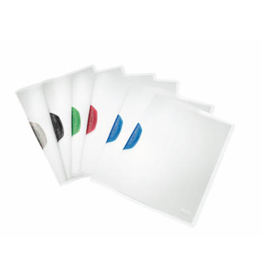 Klemmhefter ColorClip Magic 41750099, A4 transparent/farbig sortiert, für ca. 30 Blatt, Polypropylen (PP)