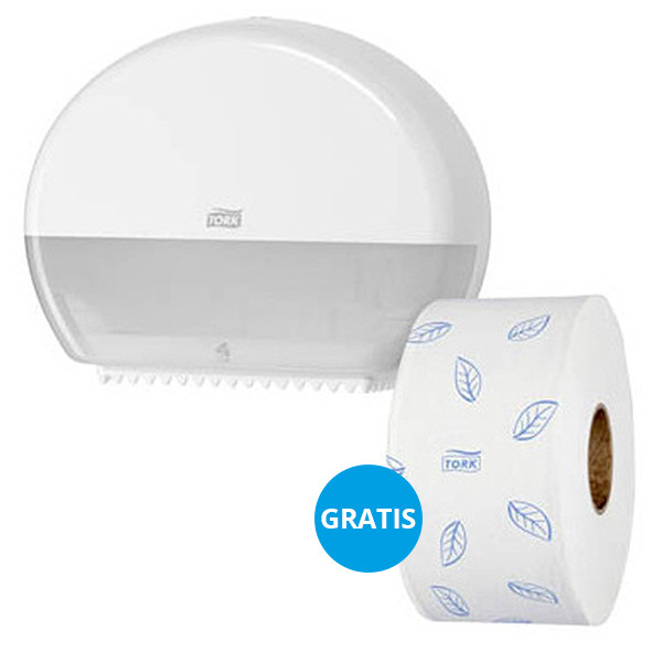 7322540356120 - Starterpack 955000 Toilettenpapierspender Mini-Jumbo weiß + Mini-Jumbo Rolle 7322540356120 955000