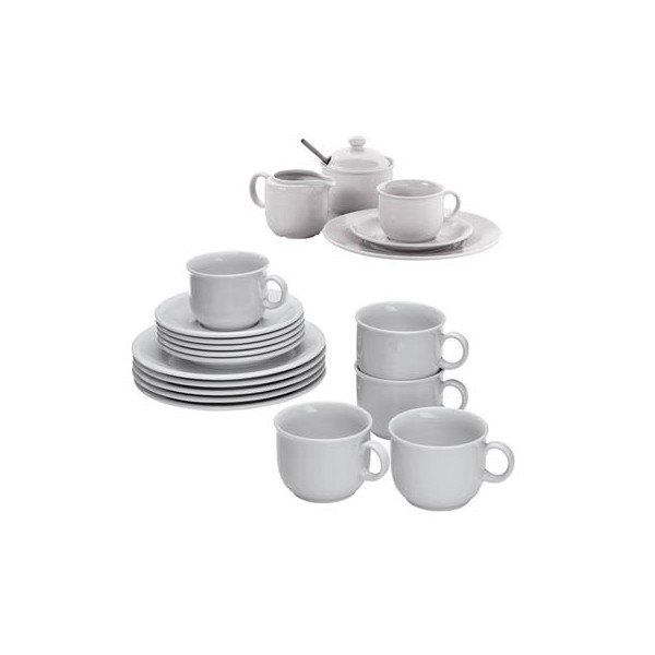 Seltmann Kaffee-Geschirr-Set Porzellan Weiden - Thüringen Bürobedarf 20-teilig Compact weiß