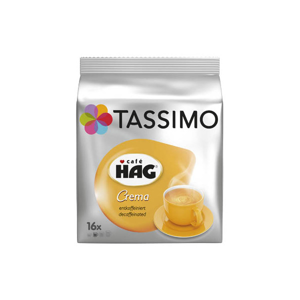 8711000501092 - TASSIMO Café HAG Crema Kaffeediscs Arabica- und Robustabohnen kräftig 16 Portionen