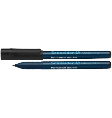 Permanentmarker Maxx 240, 124001, Pack, schwarz, 1-2mm Rundspitze