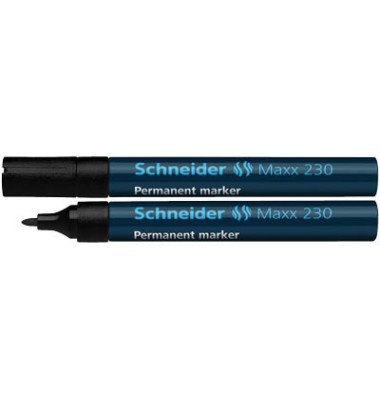 Permanentmarker Maxx 230, 123001, Pack, schwarz, 1-3mm Rundspitze