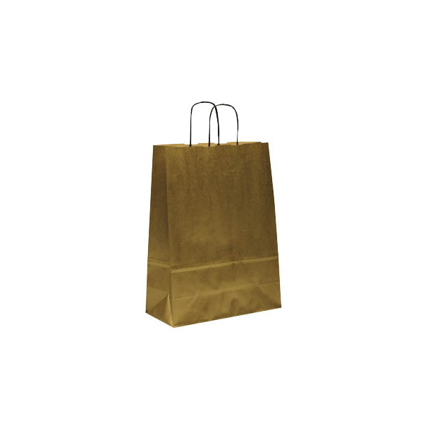 4255704303841 - Geschenktüten Toptwist gold 24 x 11 x 31cm 4255704303841 150 Stück