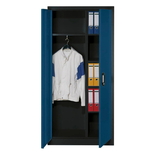 4052574989560 - CP Stahlschrank C 2000 Acurado 9260-30 anthrazit enzianblau 930 x 400 x 1950 cm aufgebaut