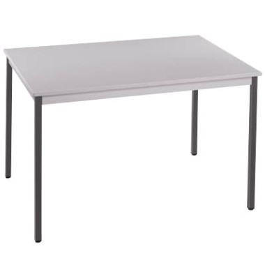 Schreibtisch 76RGG, 74cm (H), 70x60cm (BxT), rechteckig, grau / dunkelgrau