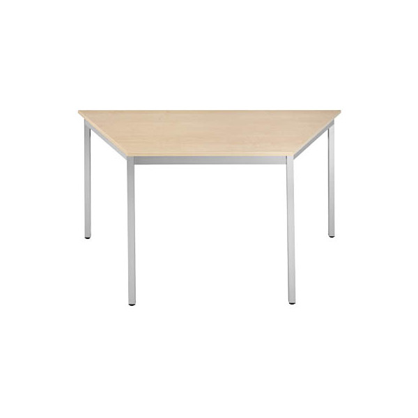 3700245505489 - Schreibtisch 126TEA 65-130cm (H) 60 120x60cm (BxT) Trapezform ahorn   silber 3700245505489 SODEMATUB