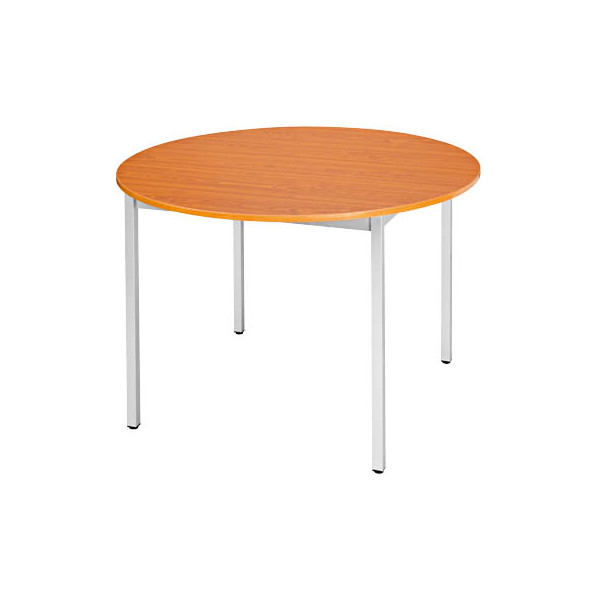 3700245505977 - Schreibtisch 80ROMA 74cm (H) 80x80cm (BxT) rund kirschbaum   alu 3700245505977 SODEMATUB