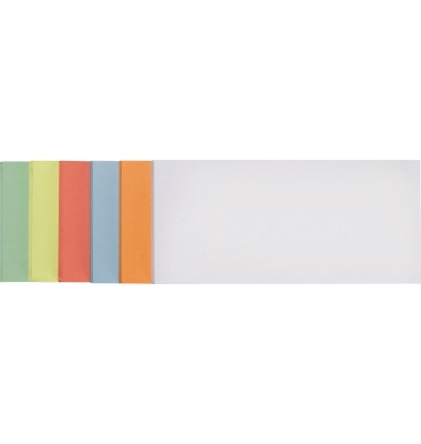 Moderationskarten Rechteck farbig sortiert 20,5x9,5cm