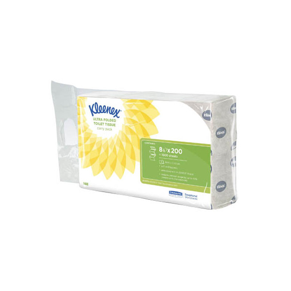 5027375025143 - Kleenex® Toilet-Tissue Papiertücher 8408 2-lagig 36 Packungen a 200 Blatt weiß