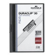 Klemmhefter DURACLIP 30 220057, A4 grau, für ca. 30 Blatt, Polyvinylchlorid (PVC)