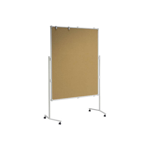 4002390024273 - Moderationstafel Professional 63805-82 120x150cm Kork + Kork (beidseitig) pinnbar mit Rollen braun + braun 4002390024273 He