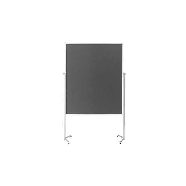 4013695051413 - Moderationstafel 1151101 120x150cm Filz + Filz (beidseitig) pinnbar mit Rollen grau + grau 4013695051413 Magnetoplan