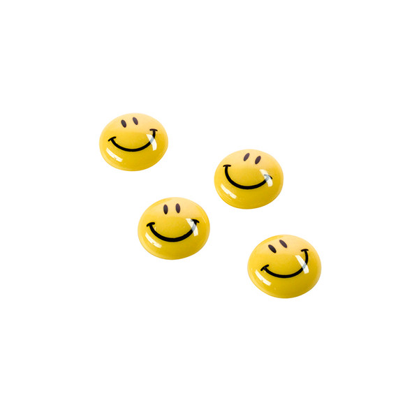 4013695028446 - Magnet ® Smiley 20mm 004kg Ferrit gelb 8 St Pack Durchmesser 20 mm - Magnetoplan