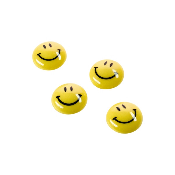 4013695028453 - Magnet ® Smiley 30mm 005kg Ferrit gelb 6 St Pack Durchmesser 30 mm - Magnetoplan