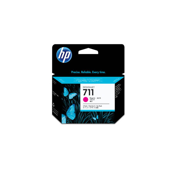 0886112841188 - Hewlett Packard - hp CZ135A 3x original Druckerpatrone 711 magenta (CZ135A)