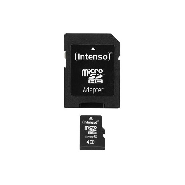 4034303016099 - Speicherkarte 3413450 Micro-SDHC mit SD-Adapter Class 10 bis 25 MB s 4 GB 4034303016099 INTENSO