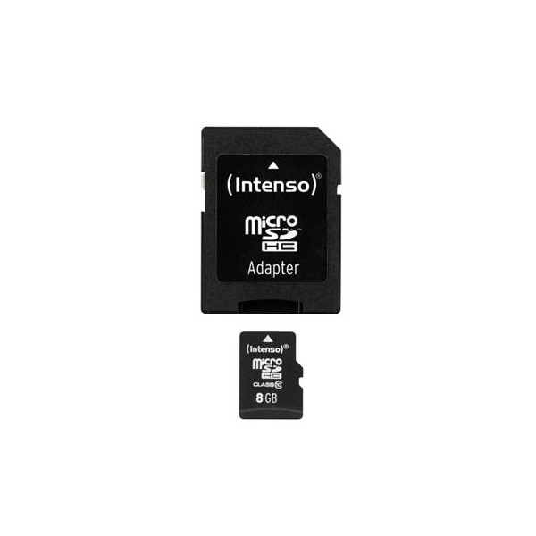 4034303016112 - Speicherkarte 3413460 Micro-SDHC mit SD-Adapter Class 10 bis 25 MB s 8 GB 4034303016112 INTENSO