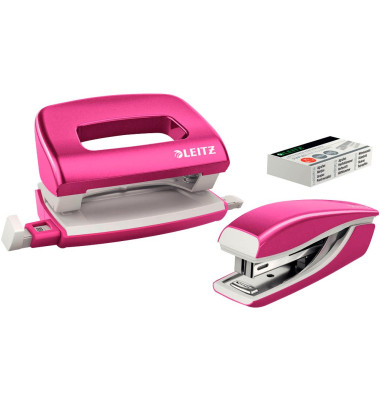 Locher-Heftgerät-Set NeXXt WOW Mini 5561-20-23 pink