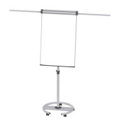 Flipchart MAULsolid Mobil 66x97cm silber auf Rollen mit Armen