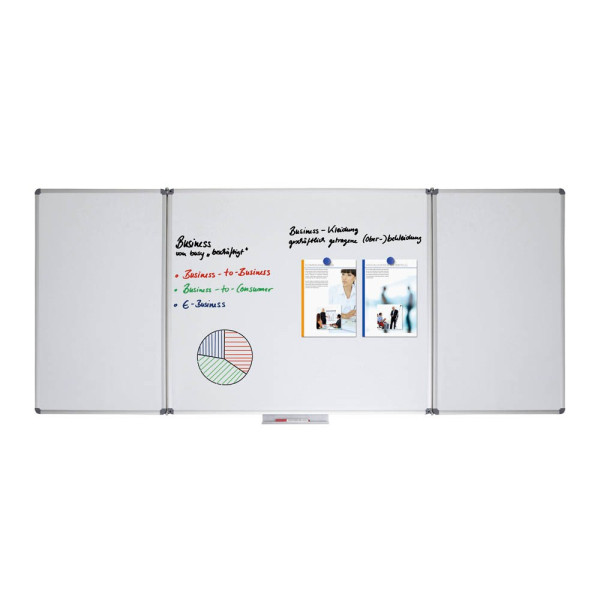 4002390061810 - Whiteboard-Klapptafel MAULstandard grau kunststoffbeschichtet magnethaftend 2 Flügel B 1200 x H 1000 mm