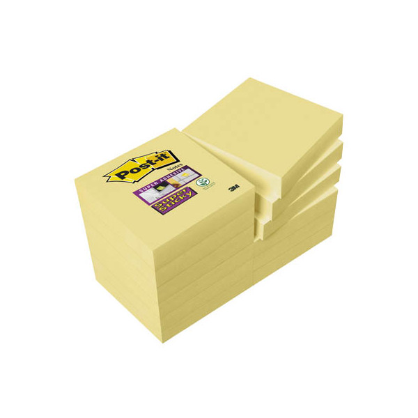 4064035065751 - Haftnotizen blanko 622-12SSY Super Sticky Notes gelb 12 Blöcke à 90 Blatt 476 x 476 mm quadratisch 48x48mm 4064035065751 12 Stück