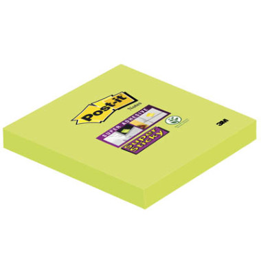 Haftnotizen 654-6SA, Super Sticky Notes, 76x76mm, grün, quadratisch