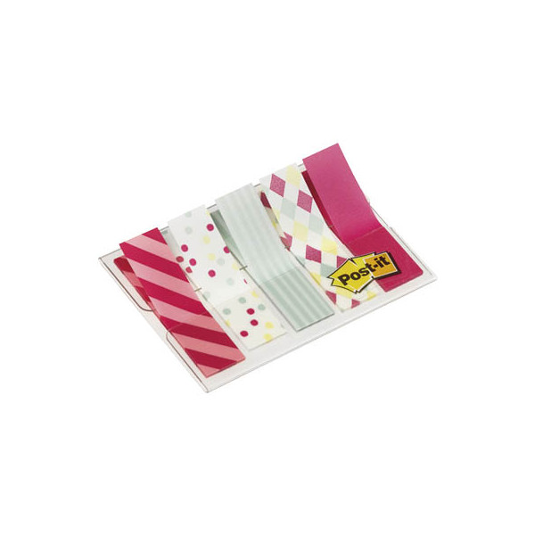 4054596002739 - Post-it® Haftmarker 5x20 Haftmarker Index Candy rot weiß grau