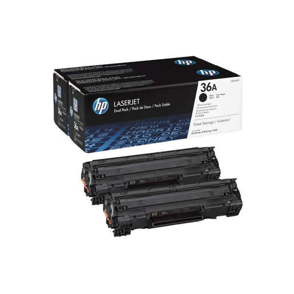 0884962022368 - Hewlett Packard Tonerkartusche HP LaserJet P1505 M1522n nf MFP black CB436AD 2x2000K (CB436AD)