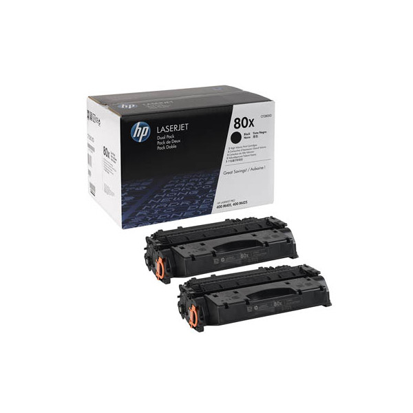 0886112379643 - HP Original 80X Toner Doppelpack schwarz hohe Kapazität 2 x 6900 Seiten (CF280XD)