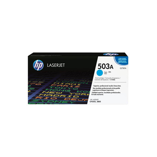 0829160697406 - Toner Q7581A (503A) - Cyan - Kapazität 6000 Seiten (Q7581A)