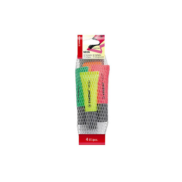 4006381401326 - Textmarker-Set neon 72 4-1 Etui 4-farbig sortiert 2-5mm Keilspitze 4006381401326 4 Stück