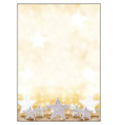 Motiv-Weihnachtsbriefpapier Glitter Stars DP029 A4 90g 