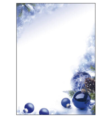 Motiv-Weihnachtsbriefpapier Blue Harmony DP034 A4 90g 