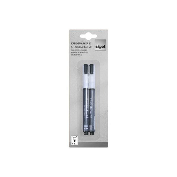 4004360849336 - Kreidemarker 20 weiß 1-2mm Rundspitze 4004360849336 2 Stüc