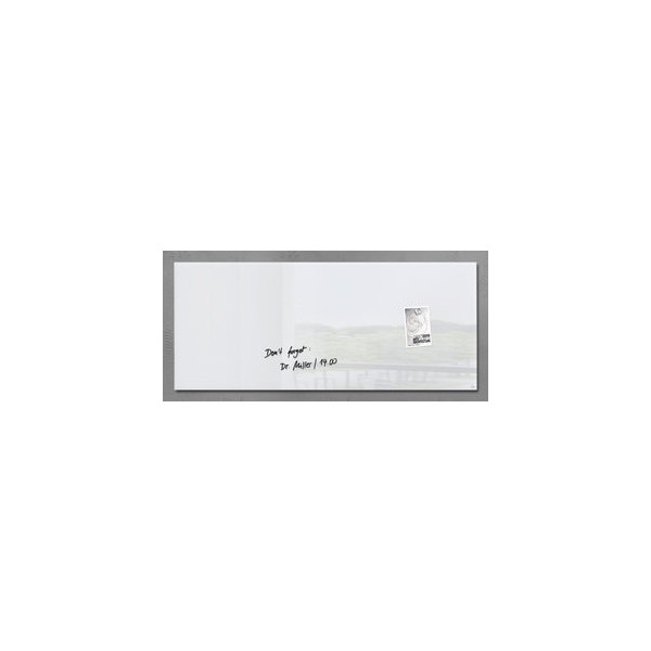 4004360850028 - Glas-Magnetboard artverum GL 241 130x55cm weiß 4004360850028 Sigel