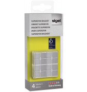 Neodym-Haftmagnete SuperDym C10 ExtraStrong GL705 Quadrat 20x20mm (BxL) silber