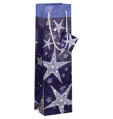 Geschenktasche GT027 inkl. Bodeneinlage für mehr Stabilität, Weihnachten, Shining Star, mit Geschenkanhänger, Shining Stars, 100