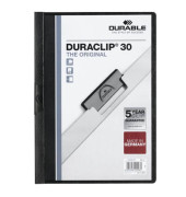 Klemmhefter DURACLIP 30 220001, A4 schwarz, für ca. 30 Blatt, Polyvinylchlorid (PVC)