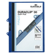 Klemmhefter DURACLIP EASY FILE 30 222907, A4 blau, für ca. 30 Blatt, Polyvinylchlorid (PVC)